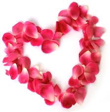 heart rose petals